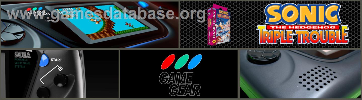Sonic The Hedgehog - Triple Trouble - Sega Game Gear - Artwork - Marquee