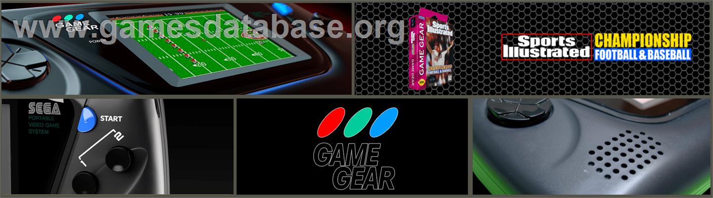 Sports Illustrated Championship Football And Baseball - Sega Game Gear - Artwork - Marquee