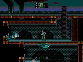 In game image of Alien³ on the Sega Game Gear.