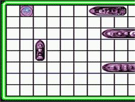 In game image of Battleship on the Sega Game Gear.