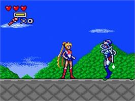 In game image of Bishoujo Senshi Sailor Moon S on the Sega Game Gear.