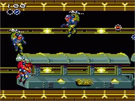 In game image of Gunstar Heroes on the Sega Game Gear.
