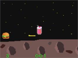 In game image of Hamburgers en Route to Switzerland 2 on the Sega Game Gear.