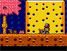 In game image of James Pond 3: Operation Starfish on the Sega Game Gear.