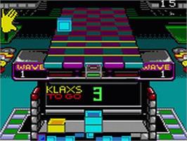 In game image of Klax on the Sega Game Gear.