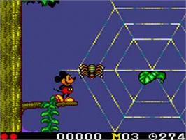 In game image of Land Of Illusion Starring Mickey Mouse on the Sega Game Gear.