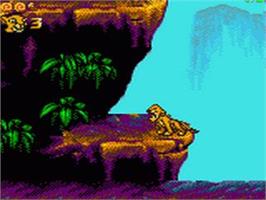 In game image of Lion King ,The on the Sega Game Gear.