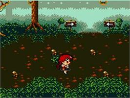 In game image of Magic Knight Rayearth on the Sega Game Gear.