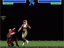 In game image of Mortal Kombat 3 on the Sega Game Gear.