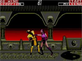 In game image of Mortal Kombat II on the Sega Game Gear.
