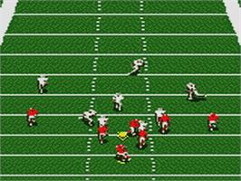 In game image of NFL '95 on the Sega Game Gear.