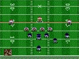 In game image of NFL Quarterback Club '96 on the Sega Game Gear.