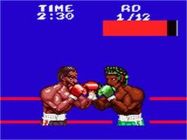 In game image of Riddick Bowe Boxing on the Sega Game Gear.