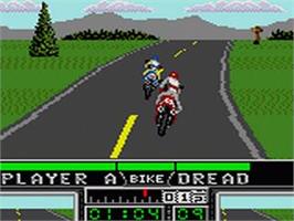 In game image of Road Rash on the Sega Game Gear.
