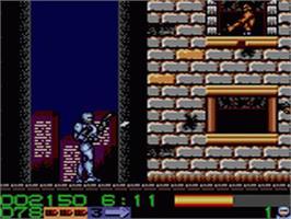 In game image of Robocop 3 on the Sega Game Gear.