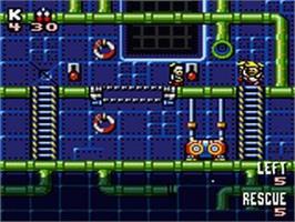 In game image of S.S. Lucifer - Man Overboard on the Sega Game Gear.