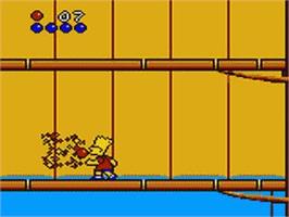 In game image of Simpsons - Bart Vs The World, The on the Sega Game Gear.