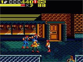 In game image of Streets Of Rage 2 on the Sega Game Gear.