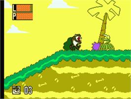 In game image of Taz-Mania: The Search for the Lost Seabirds on the Sega Game Gear.