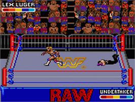 In game image of WWF Raw on the Sega Game Gear.