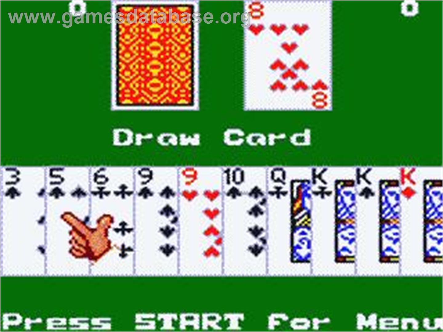 Poker Faced Paul's Gin - Sega Game Gear - Artwork - In Game