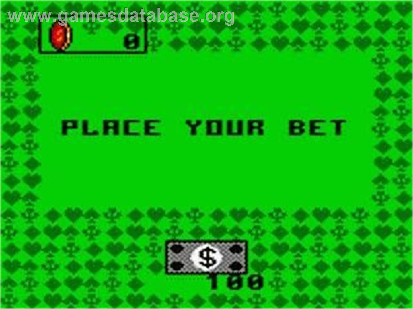Poker Faced Paul's Poker - Sega Game Gear - Artwork - In Game