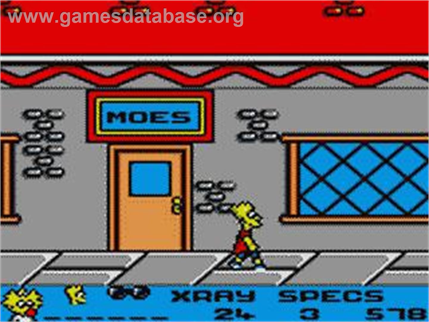 Simpsons - Bart Vs The Space Mutants, The - Sega Game Gear - Artwork - In Game