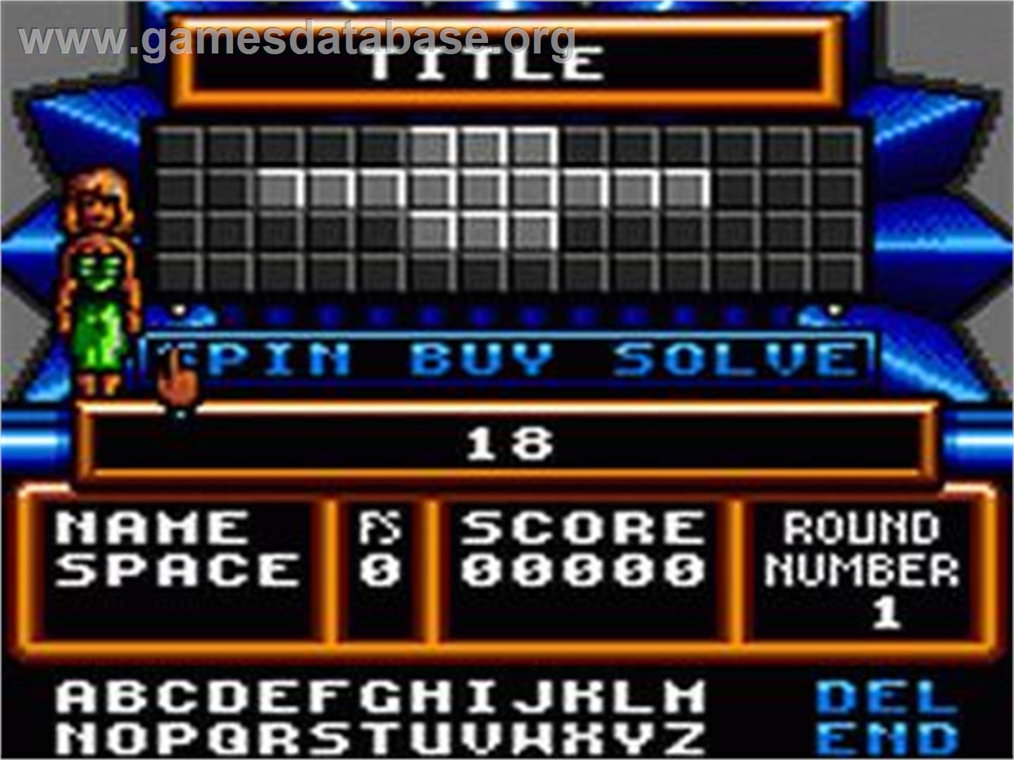 Wheel Of Fortune - Sega Game Gear - Artwork - In Game