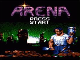 Title screen of Arena on the Sega Game Gear.