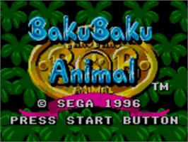 Title screen of Baku Baku Animal on the Sega Game Gear.
