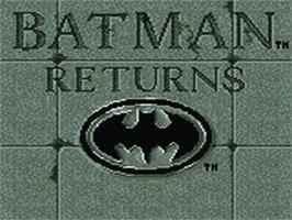 Title screen of Batman Returns on the Sega Game Gear.