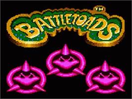 Title screen of Battletoads on the Sega Game Gear.