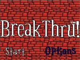 Title screen of BreakThru! on the Sega Game Gear.