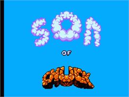 Title screen of Chuck Rock 2: Son of Chuck on the Sega Game Gear.