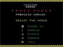 Title screen of Cross Horde on the Sega Game Gear.