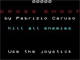Title screen of Cross Shoot on the Sega Game Gear.