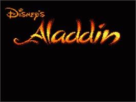 Title screen of Disney's Aladdin on the Sega Game Gear.