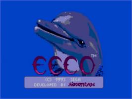 Title screen of Ecco the Dolphin on the Sega Game Gear.