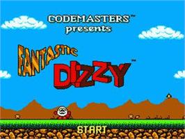 Title screen of Fantastic Dizzy on the Sega Game Gear.