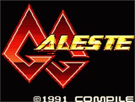 Title screen of GG Aleste on the Sega Game Gear.