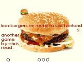 Title screen of Hamburgers en Route to Switzerland 2 on the Sega Game Gear.