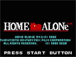 Title screen of Home Alone on the Sega Game Gear.