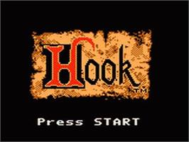 Title screen of Hook on the Sega Game Gear.