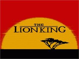Title screen of Lion King ,The on the Sega Game Gear.