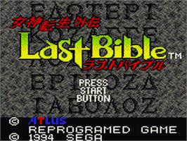Title screen of Megami Tensei Gaiden: Last Bible Special on the Sega Game Gear.