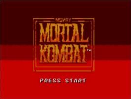 Title screen of Mortal Kombat on the Sega Game Gear.