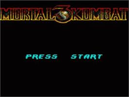 Title screen of Mortal Kombat 3 on the Sega Game Gear.