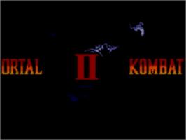 Title screen of Mortal Kombat II on the Sega Game Gear.