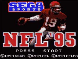 Title screen of NFL '95 on the Sega Game Gear.