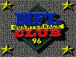Title screen of NFL Quarterback Club '96 on the Sega Game Gear.